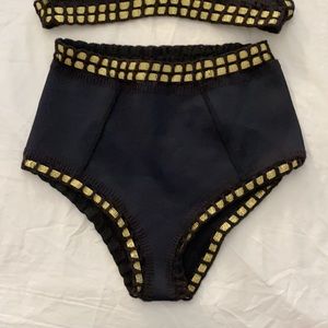 Kiini black gold bikini Bottoms S